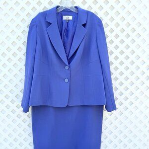 BEAUTIFUL LE SUIT BLUE SUIT-SKIRT SET